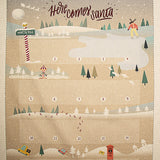 Panneau en tissu de coton « Calendrier de l'Avent pour enfants : L'aventure du Père Noël » – À faire soi-même - Ribes y Casals