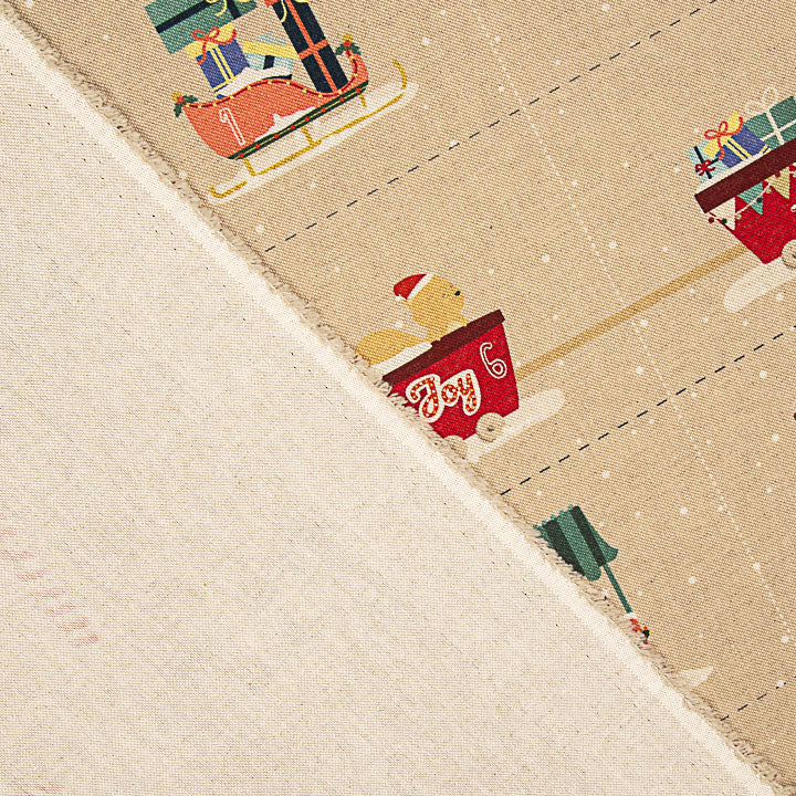 Panneau en tissu de coton « Calendrier de l'Avent pour enfants : L'aventure du Père Noël » – À faire soi-même - Ribes y Casals