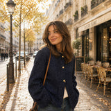 Tweed en laine bleu marine - Ribes y Casals