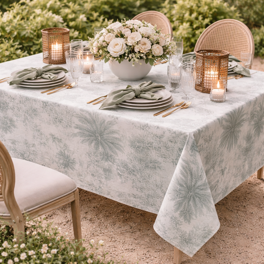 Lin imprimé Jungle verte - Ribes y Casals