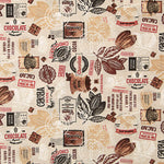 Toile de coton imprimée « Chocolat et cacao vintage » - Ribes y Casals
