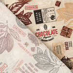 Toile de coton imprimée « Chocolat et cacao vintage » - Ribes y Casals