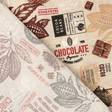 Toile de coton imprimée « Chocolat et cacao vintage » - Ribes y Casals
