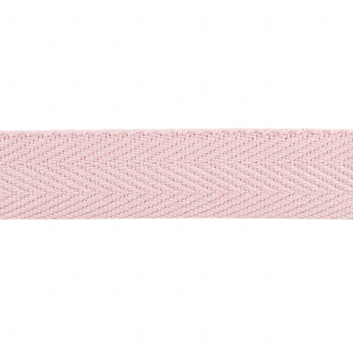 Ruban en coton à chevrons 30 mm rose doux - Ribes y Casals