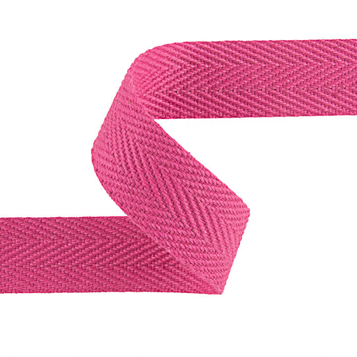 Ruban en coton à chevrons 30 mm rose fuchsia - Ribes y Casals