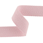 Ruban en coton à chevrons 30 mm rose doux - Ribes y Casals