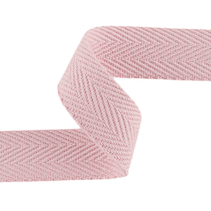 Ruban en coton à chevrons 30 mm rose doux - Ribes y Casals
