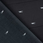 Chutes de satin de viscose imprimé minimaliste noir - Différentes dimensions x largeur de 155 cm - Ribes y Casals