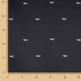 Chutes de satin de viscose imprimé minimaliste noir - Différentes dimensions x largeur de 155 cm - Ribes y Casals