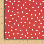 Crêpe imprimé à pois blancs sur fond rouge - Ribes y Casals
