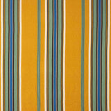 Viscose crêpe avec rayures en moutarde et en bleu - Ribes y Casals