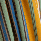 Viscose crêpe avec rayures en moutarde et en bleu - Ribes y Casals