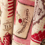Toile de coton imprimée « Cupcakes et macarons Paris vintage » - Ribes y Casals