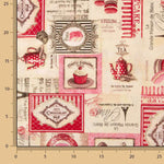 Toile de coton imprimée « Cupcakes et macarons Paris vintage » - Ribes y Casals