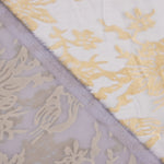 Dévoré floral beige sur mousseline grise - Ribes y Casals