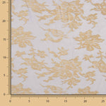 Dévoré floral beige sur mousseline grise - Ribes y Casals