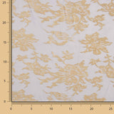 Dévoré floral beige sur mousseline grise - Ribes y Casals