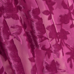 Dévoré floral fuchsia sur mousseline - Ribes y Casals