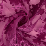 Dévoré floral fuchsia sur mousseline - Ribes y Casals