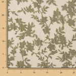 Dévoré floral vert sur mousseline - Ribes y Casals