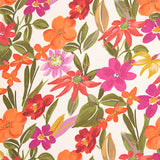 Viscose imprimée de fleurs fuchsia et orange - Ribes y Casals