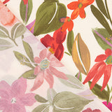 Viscose imprimée de fleurs fuchsia et orange - Ribes y Casals