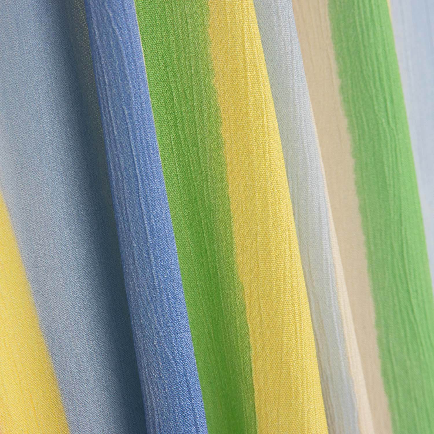 Viscose Bambula imprimée rayures multicolores, fraîche - Ribes y Casals