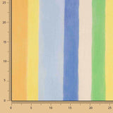 Viscose Bambula imprimée rayures multicolores, fraîche - Ribes y Casals