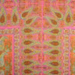 Chutes de crêpe de viscose imprimé motif paisley boho fuchsia - Différentes longueurs x largeur de 140 cm - Ribes y Casals