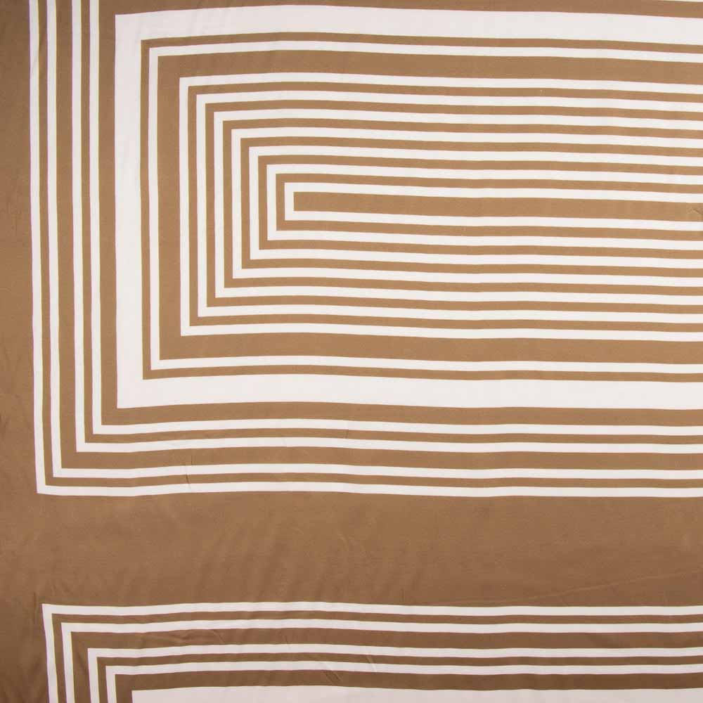 Satin de polyester imprimé Café Latte - Ribes y Casals