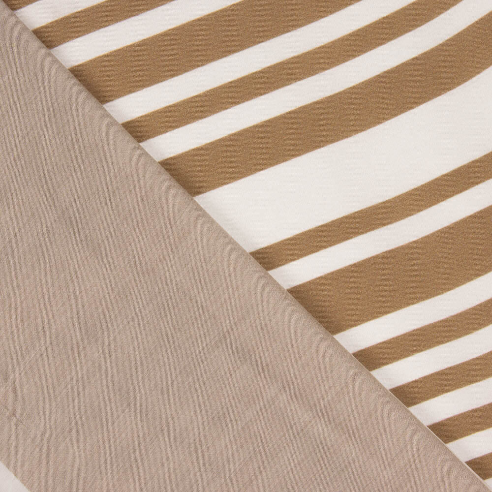 Satin de polyester imprimé Café Latte - Ribes y Casals