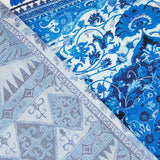 Viscose imprimée patchwork bleu - Ribes y Casals
