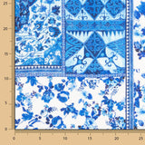 Viscose imprimée patchwork bleu - Ribes y Casals