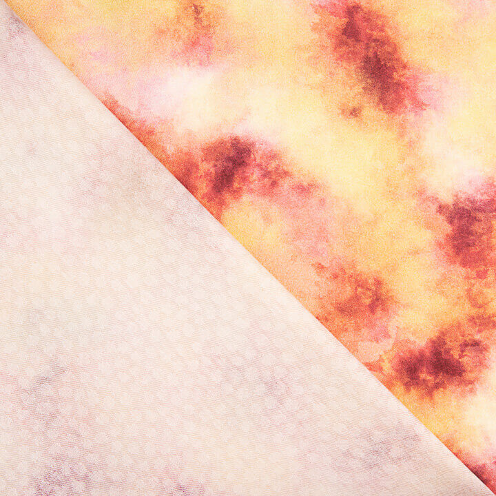 Viscose imprimée effet aquarelle corail - Ribes y Casals