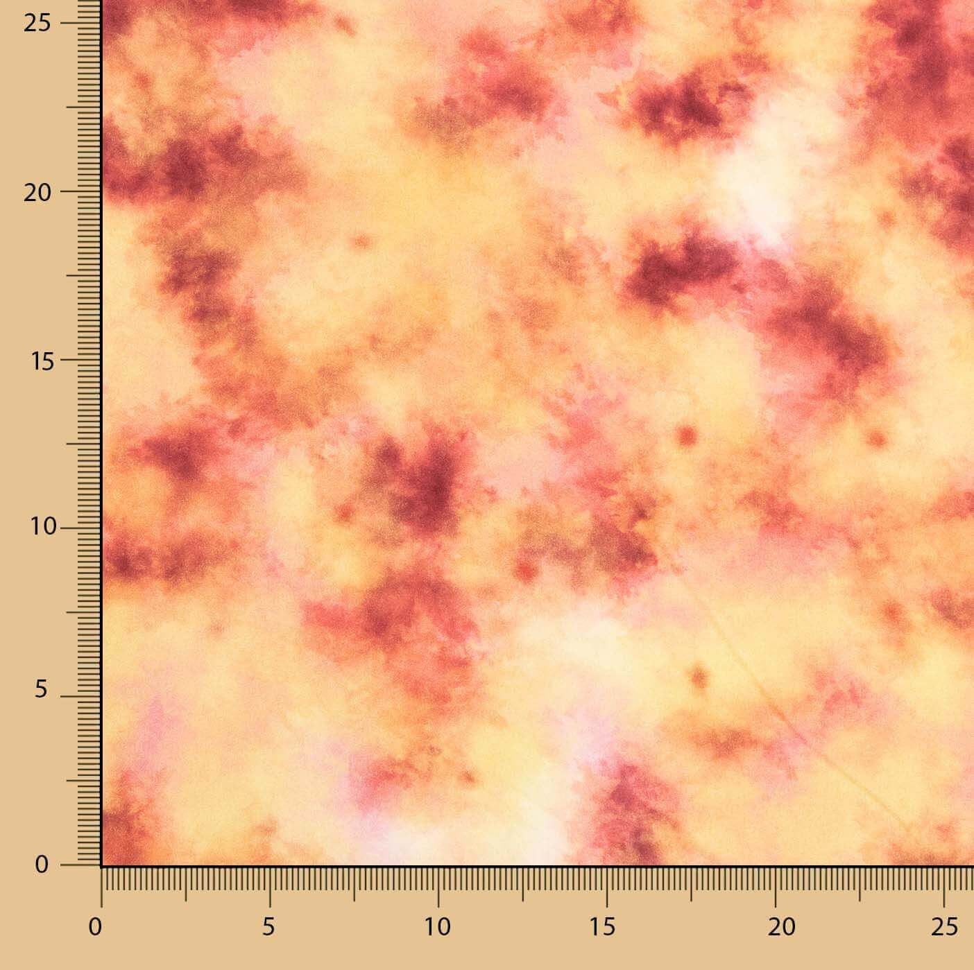 Viscose imprimée effet aquarelle corail - Ribes y Casals