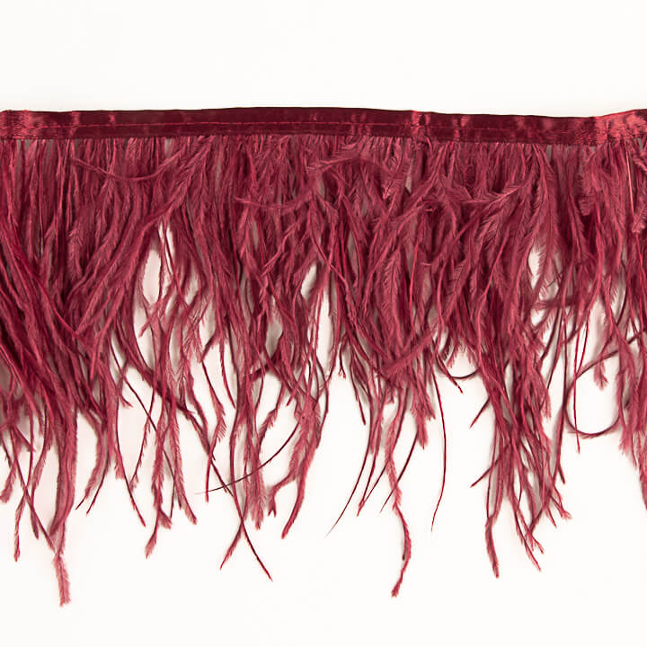 Frange de plumes Plus bordeaux - Ribes y Casals