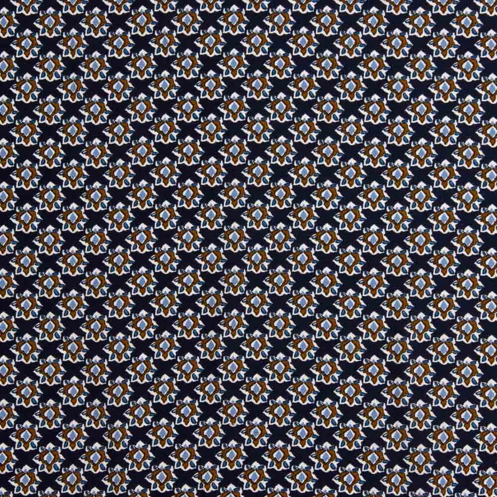 Viscose imprimée petites fleurs bleu marine - Ribes y Casals