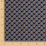 Viscose imprimée petites fleurs bleu marine - Ribes y Casals