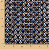 Viscose imprimée petites fleurs bleu marine - Ribes y Casals