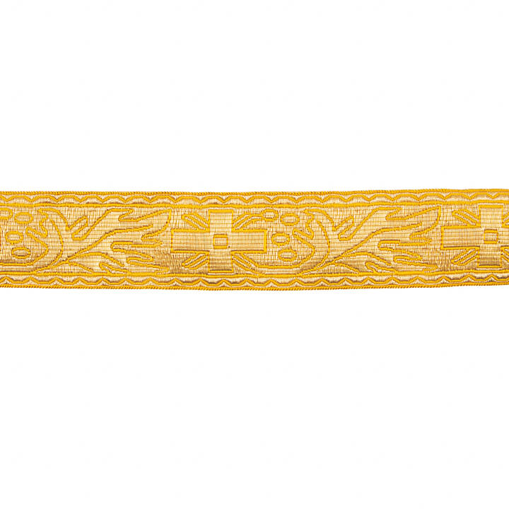 Galon tissu métallisé doré Réf. 438 – Largeur 40 mm - Ribes y Casals