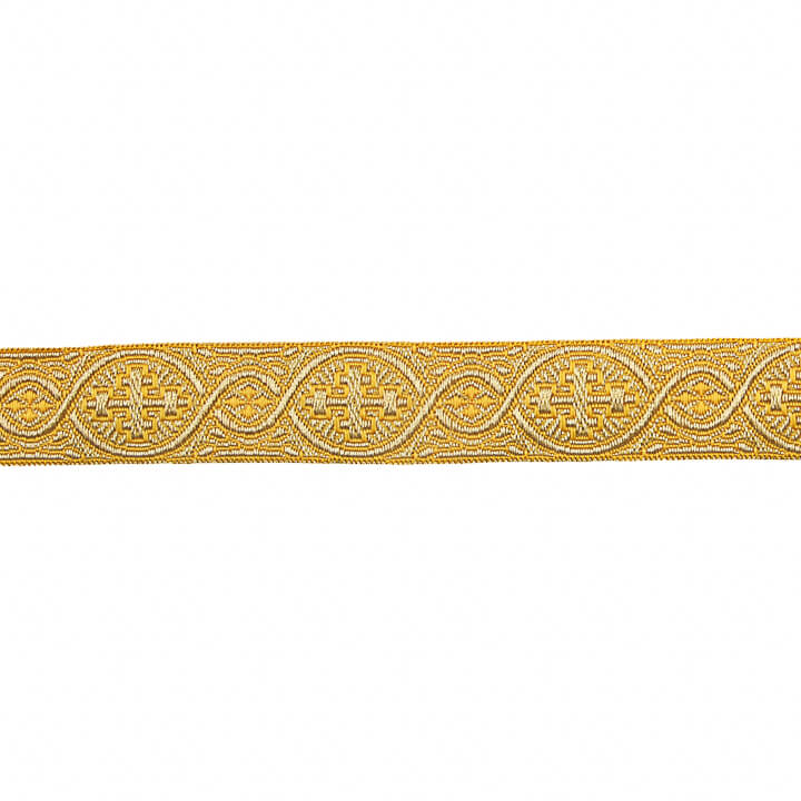 Galon en tissu métallisé doré Réf. 468 – Largeur 25 mm - Ribes y Casals