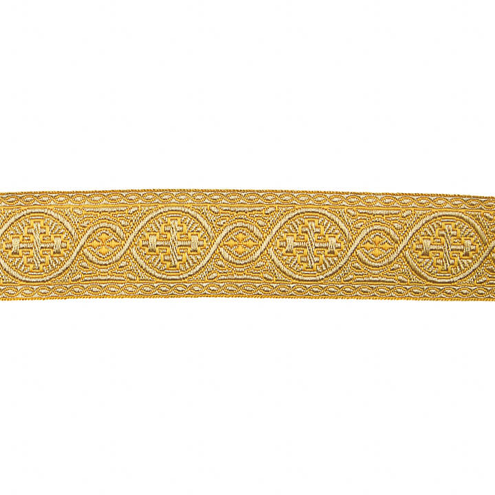 Galon tissu métallisé doré Réf. 468 – Largeur 40 mm - Ribes y Casals