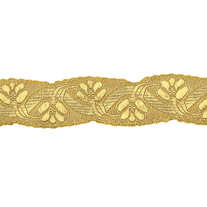 Galon tissu métallisé doré Réf. 95001 – Largeur 40 mm - Ribes y Casals