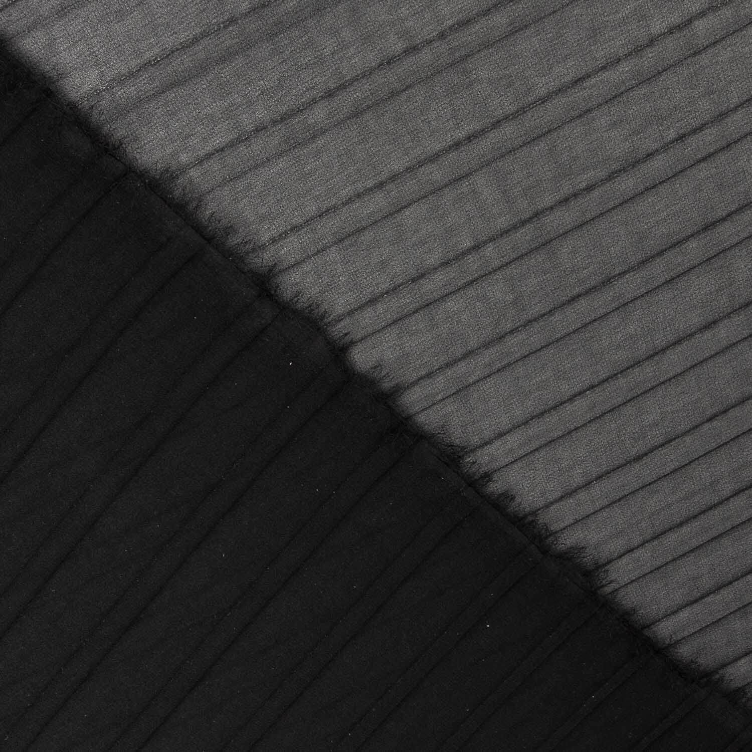Gaze en mousseline plissée Soleil noire - Ribes y Casals