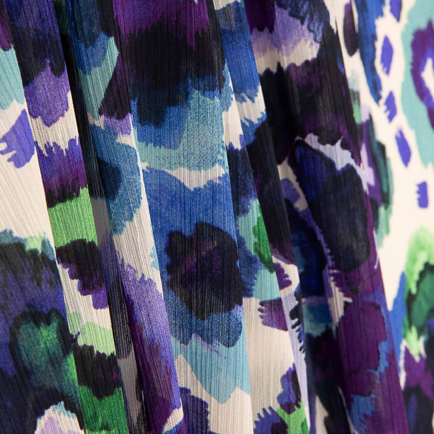 Gaze en polyester imprimée aquarelle violette - Ribes y Casals