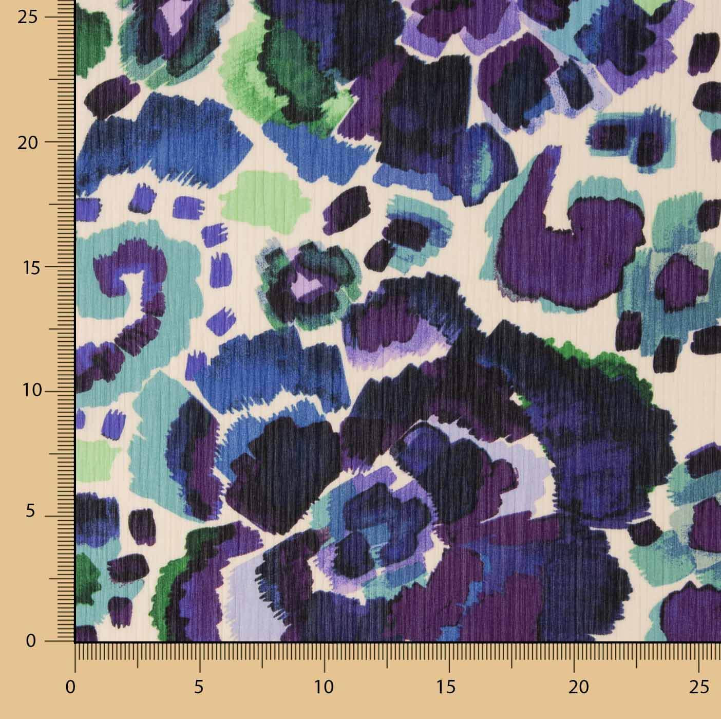 Gaze en polyester imprimée aquarelle violette - Ribes y Casals