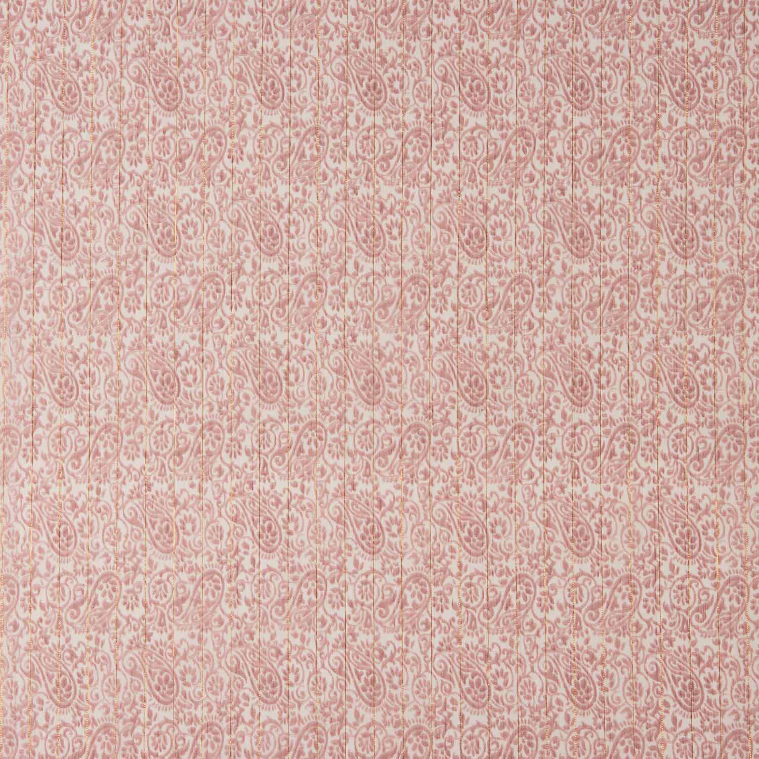 Gaze en polyester lurex imprimée cachemire rose - Ribes y Casals