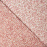Gaze en polyester lurex imprimée cachemire rose - Ribes y Casals