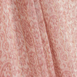Gaze en polyester lurex imprimée cachemire rose - Ribes y Casals
