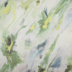 Gaze de soie naturelle Jardin Aquarelle Vert - Ribes y Casals